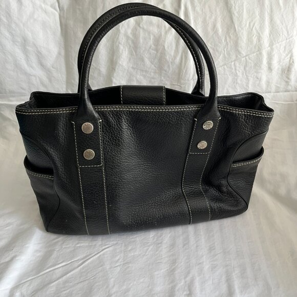 Michael Kors Black Pebble Leather Large Satchel - Picture 2 of 9